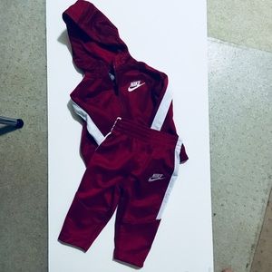 Baby Boy Nike Track Suit in Brick Red